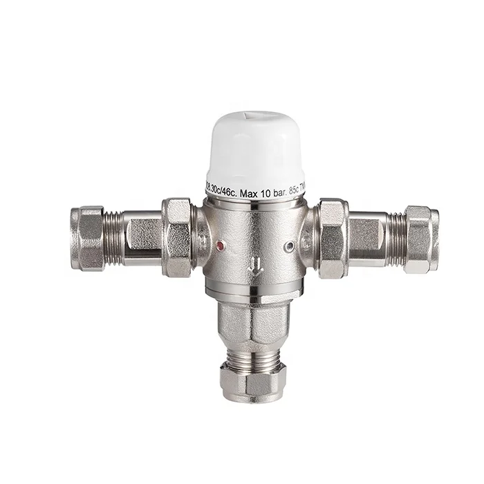 High Quality Sanitary Ware brass hot cold water temperature control valve Thermostatic Mixing Valve