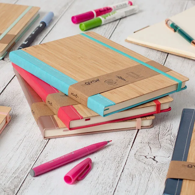  blank designer 2022 custom daily passion event meal eco friendly bamboo notebook planner for