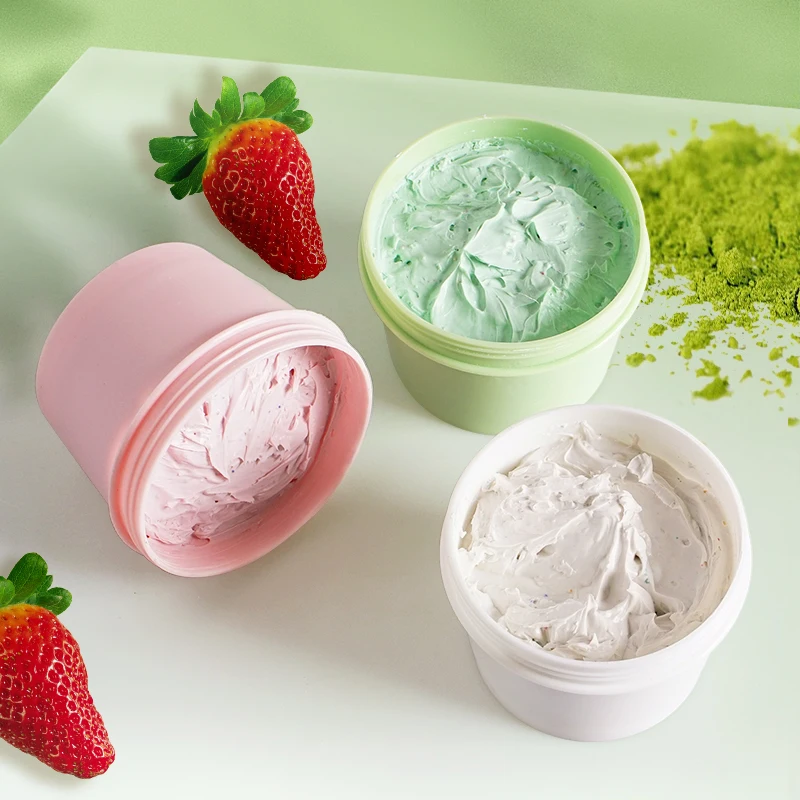 Amazon Top Seller Skincare Organic Shea Moisture Kaolin Whitening Acne Fruit Ice Cream Cake Clay Facial Mask