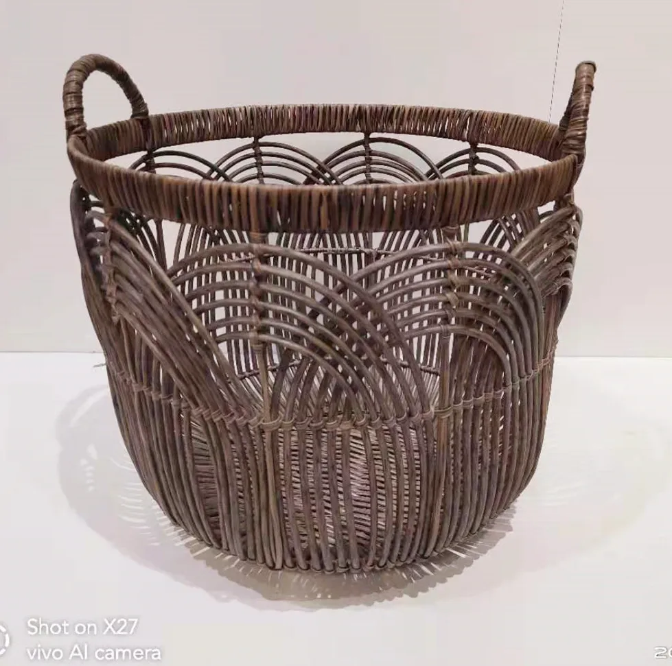 High quality best seller imitated cane pp handmade weave storage basket for home storage and decoration