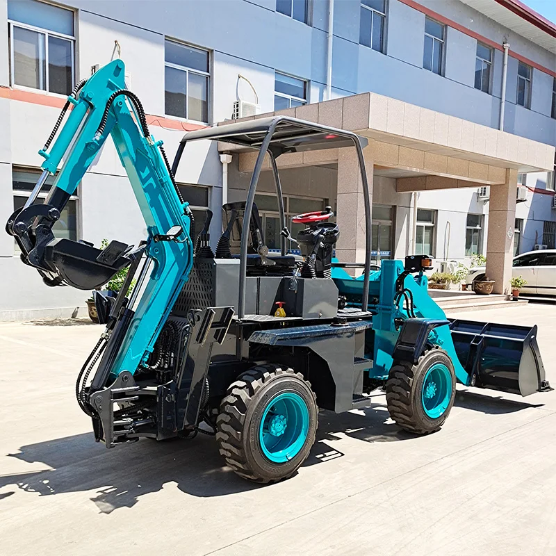 HUAYA new small HY30 diesel hydraulic articulated 2600 kg excavator mini backhoe loader with attaments/EPA