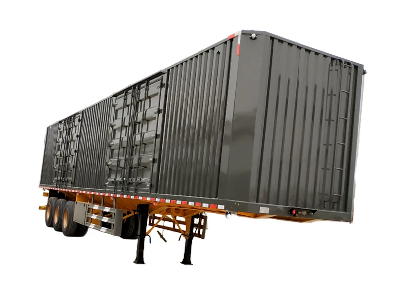 3 Axles Truck Box Trailer Curtain Side Enclosed Box Van Trailer