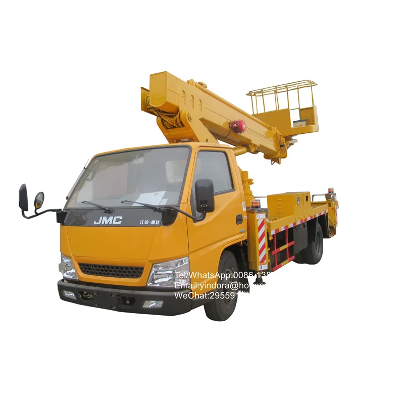 JMC 6 wheeler 18m 20m 22m 26m 28m Китай гидравлический телескопический ковш телескопическая платформа для авиационной работы