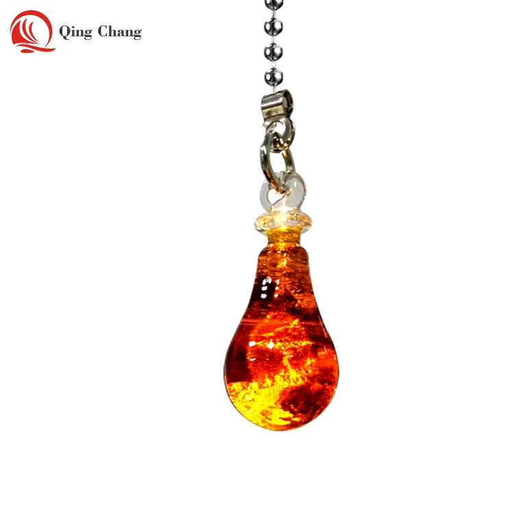 Popular nice Fantastic Dark Brown Tear Drop With Magma Inside Decorative Ceiling Fan Light Pull Chain Applicable To Hotels