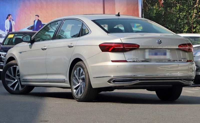 A brand-new export of black hybrid used cars driving at high speed EV