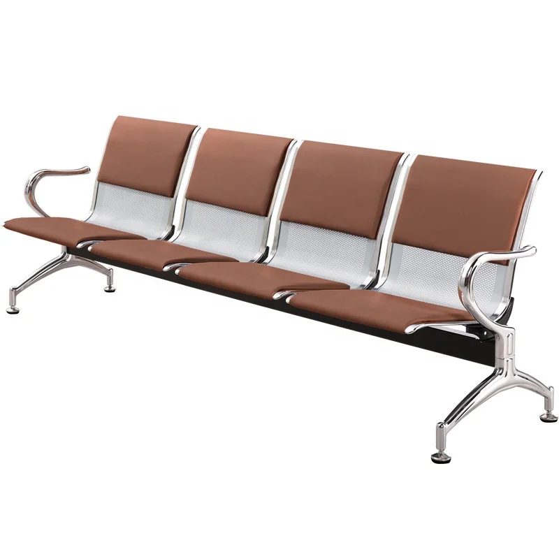 Hot Selling Hospital Clinic Airport Waiting Room Stainless Steel Chair Four-Seater Waiting Chairs