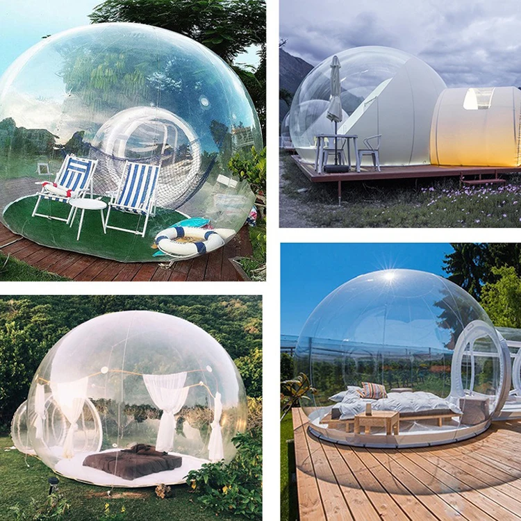 Outdoor Commercial Giant Transparent Inflatable Clear Domes Inflatable Bubble Tent House For Camping Wedding Party