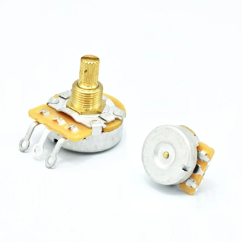 Terwin Customized 24mm Solid Metal shaft A500K B500K Carbon Film Rotary potentiometer for Electric guitar