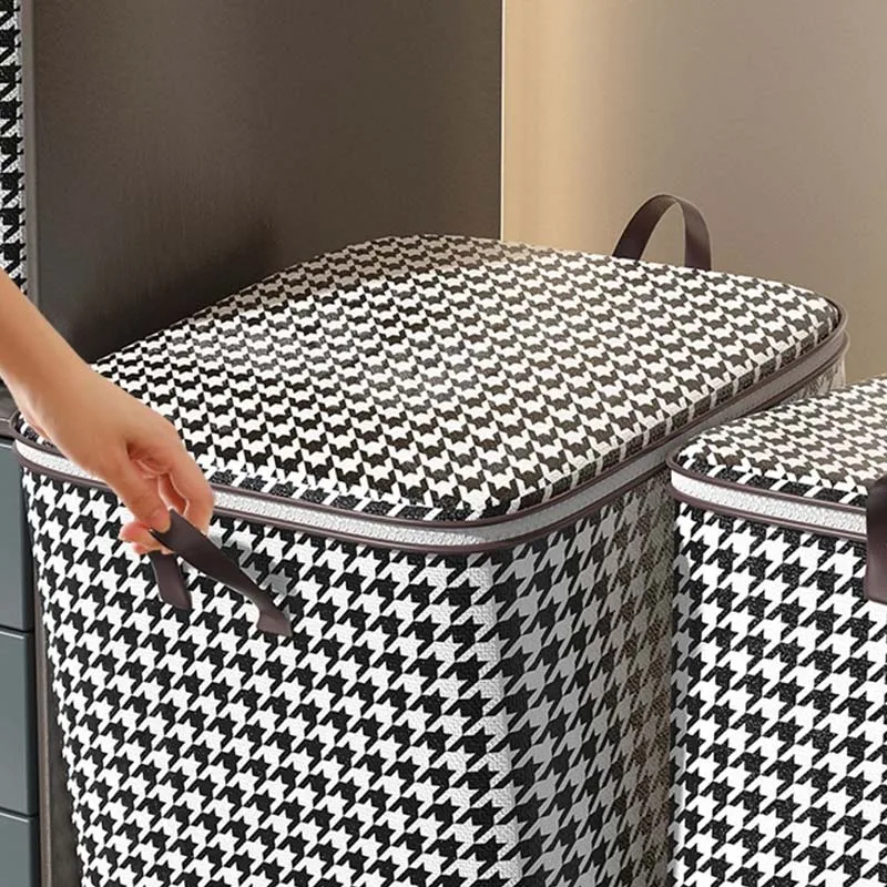 Factory Oem Wholesale Custom Sized Foldable Household Zipper Storage Box with Handles