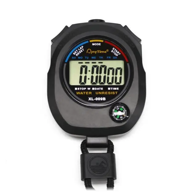 Handheld Digital  timer  LCD Chronograph Sports Counter  Stop Watch With String Kitchen Timers Kitchen Accessories