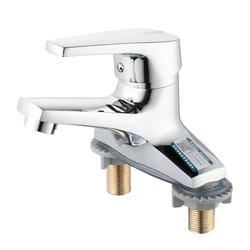 TB-MJ253 Tengbo hot and cold water 2 Dual Holes voi sen brass chrome basin faucet water tap