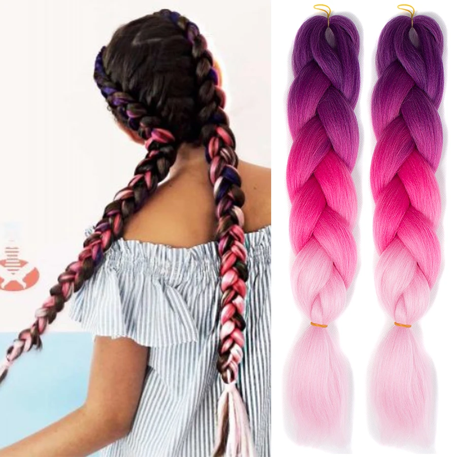 
Factory Wholesale kanikalon synthetic braiding hair 82inches 165g Jumbo Braid,Synthetic Braiding Hair Extension 