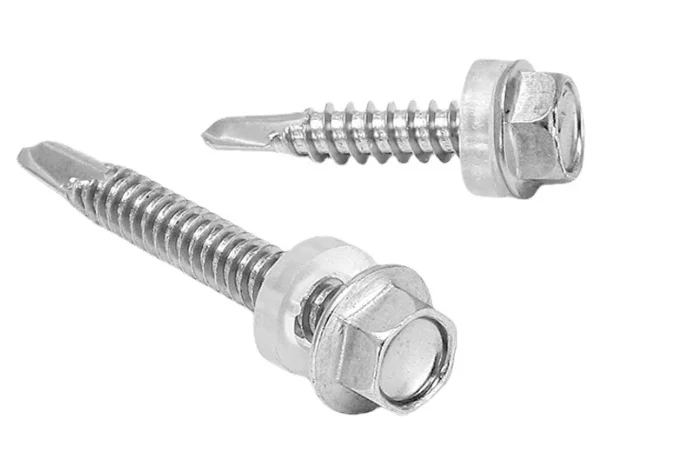 M4.2 M4.8 M5.5 M6.3 Stainless Steel 410 Hexagon Washer Head Self Drilling Screw