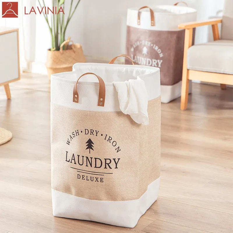 Lavinia Wholesale Boutique Large Utility Bag Laundry Basket With Handles Storage Collapsible Rolling Laundry Hamper