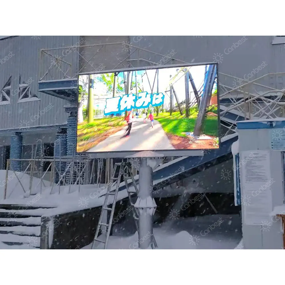 Mars P6 Exteriores Digital Sign Double Faced Two Sided Road Street Advertising Billboard Led Display Column Pole Mount Screen