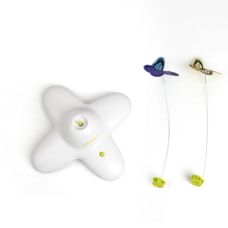 Automatic Electric Rotating Cat Toy Colorful Butterfly Bird Animal Shape Interactive Pet Dog Kitten Interactive Training Cat Toy