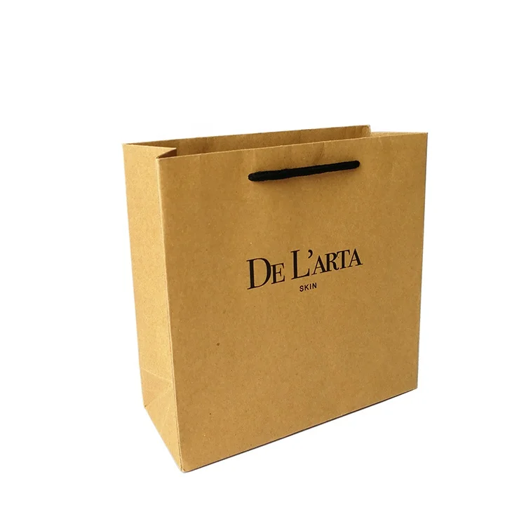 New Design OEM Recyclable 260g Brown Kraft paper bags for shoppers