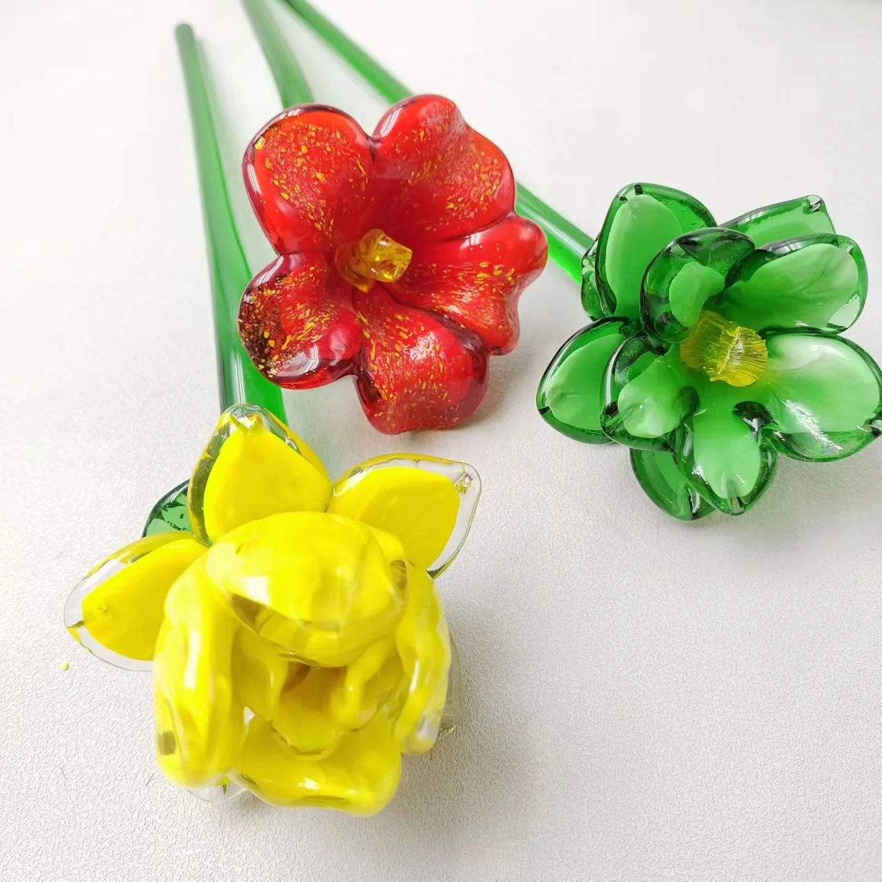 Glass Flowers in Various Color
