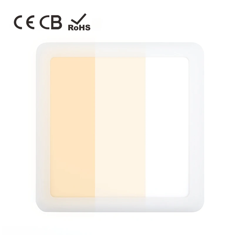 8/12/18/25W 3CCT Modern LED Panel Lighting Adjustable Surface Mounted Square Downlight Ceiling for Hotels IP44 Rated