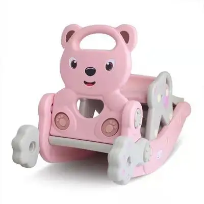 
Children multifunctional indoor slide rocking horse 2-in-1 baby toy kids plastic rocking horse 