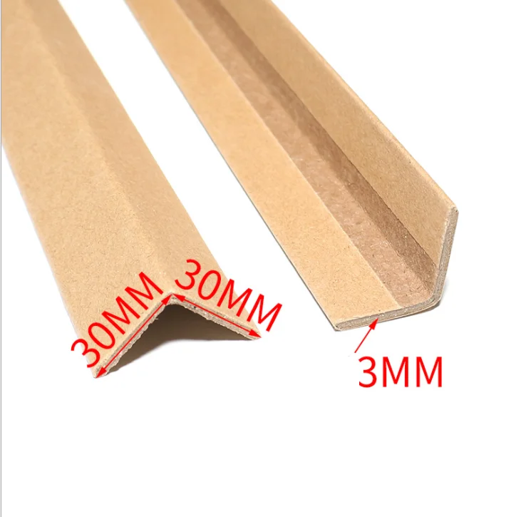 ECO friendly L Shape Paper Brown Kraft Paper Edgeboard Paper Cardboard Corner Protector Edge Board Protection