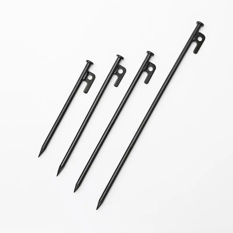 Wholesale factory delivery Outdoor Camping Tent Stakes Heavy Duty 25/30/40 cm Steel Tent Pegs Hiking Travel Tent Nails