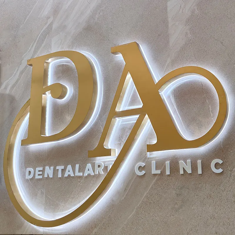 Storefront Led Sign Board Outdoor Shop Name Board Designs Acrylic Backlit Stainless Led Illuminated Letter Sign For Business