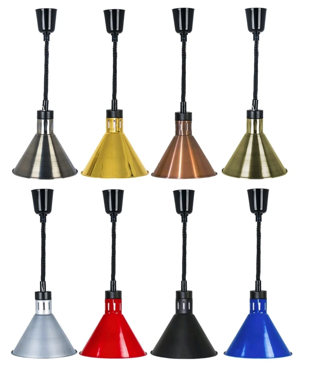 Chafer equipment Colorful SS Hanging Adjustable Food Heating Lamp Thermal insulation lamp for Buffet Restaurant Hotel Supplies