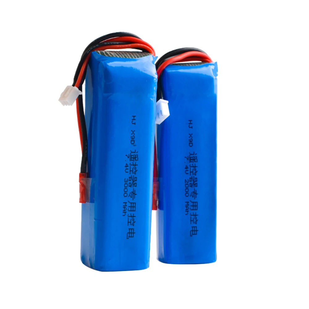 Изготовленный На Заказ 7,4 V 2000 мА/ч, 3000 мАч обновления перезаряжаемые литий-полимерный аккумулятор для Frsky Taranis X9D плюс передатчик