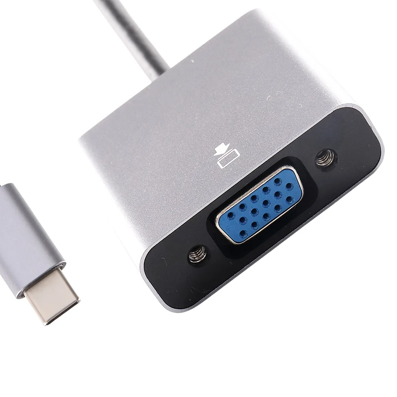 
Top Supplier USB Type C To VGA Adapter C Male To VGA Female Converter HUB Adapter for Macbook Chromebook Pixel Laptop 