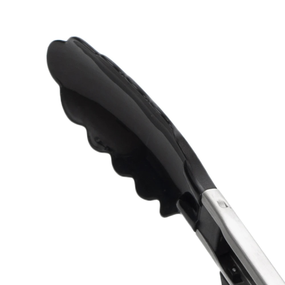 Food Grade Silicone Kitchen Tongs Utensil Cooking Clip Clamp Accessories Salad Serving BBQ Tools Tong With Bracket