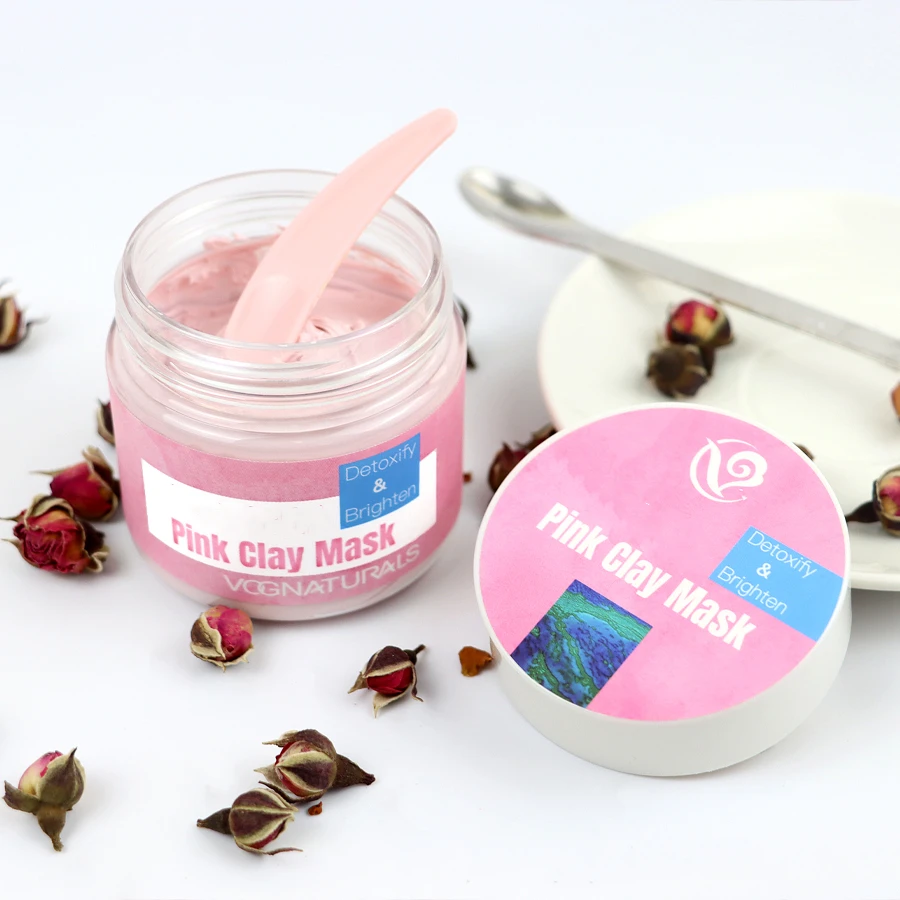 OEM Face Pink Clay Mask Natural Skin care Anti Aging Pink Clay Facial Mask