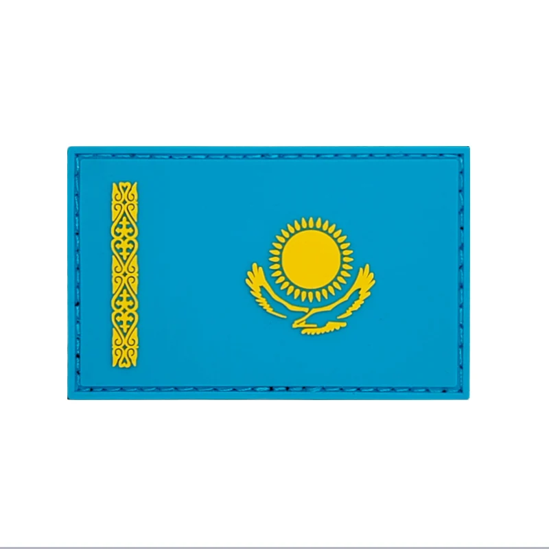 Нашивка с национальным флагом из ПВХ резины крючком