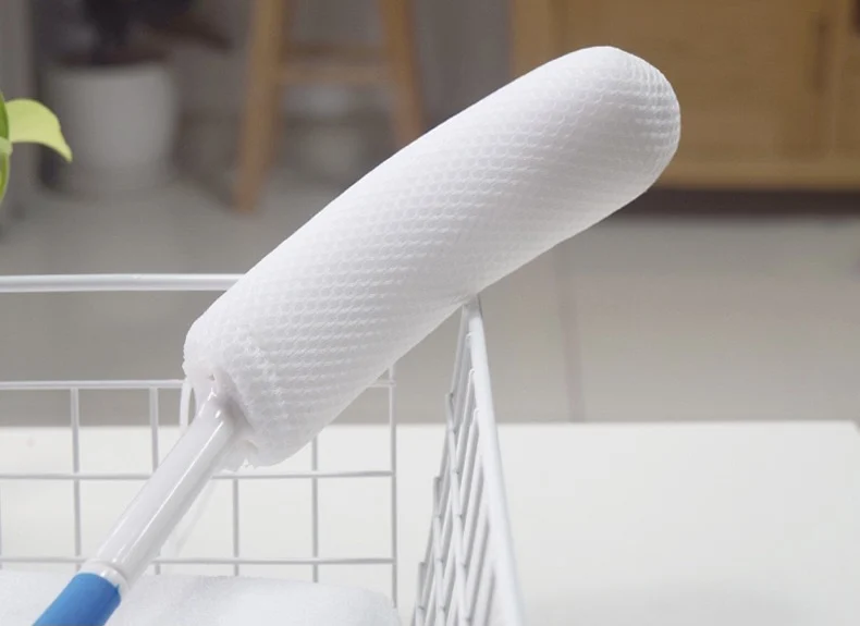 Bath Brush Long Handle Anti-Slip Curved Handle Bath Scrubber Soft Nylon Mesh Back Brush Bath Body Brush supplies