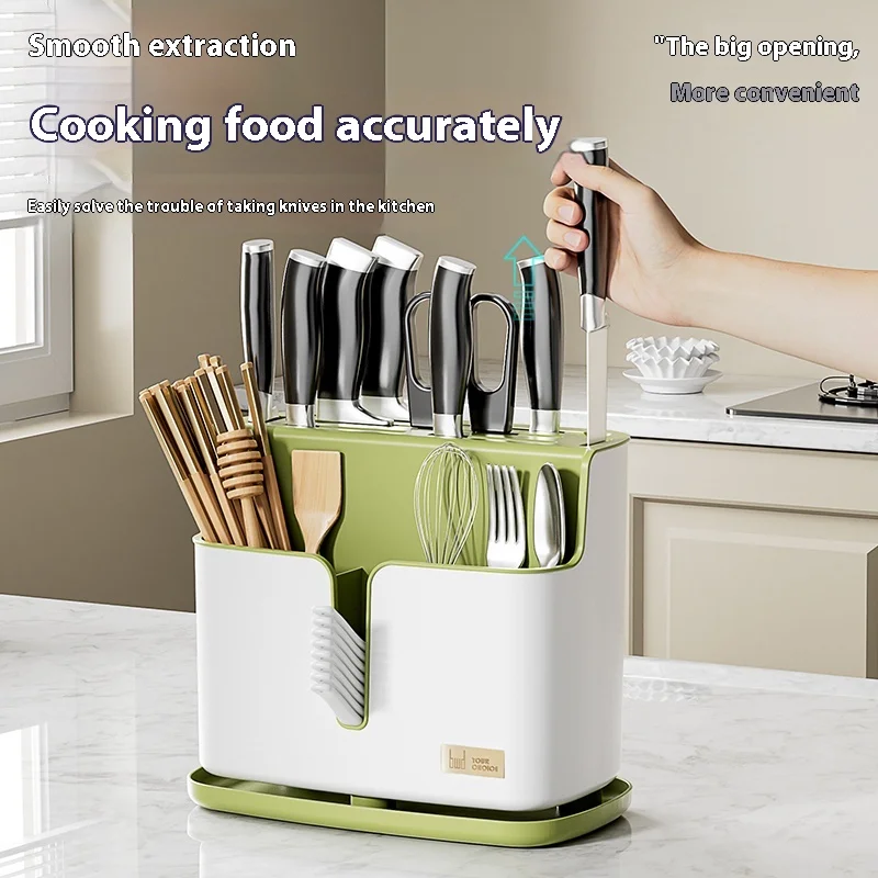 Customized Plastic Kitchen Shelf Home Multifunctional Knife Holder Wall Mounted Storage Cage