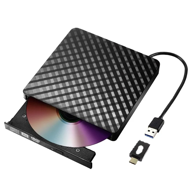 Diamond Pattern USB3.0 External DVD Burner Optical Drive Laptop Universal Mobile External Optical Drive Burner