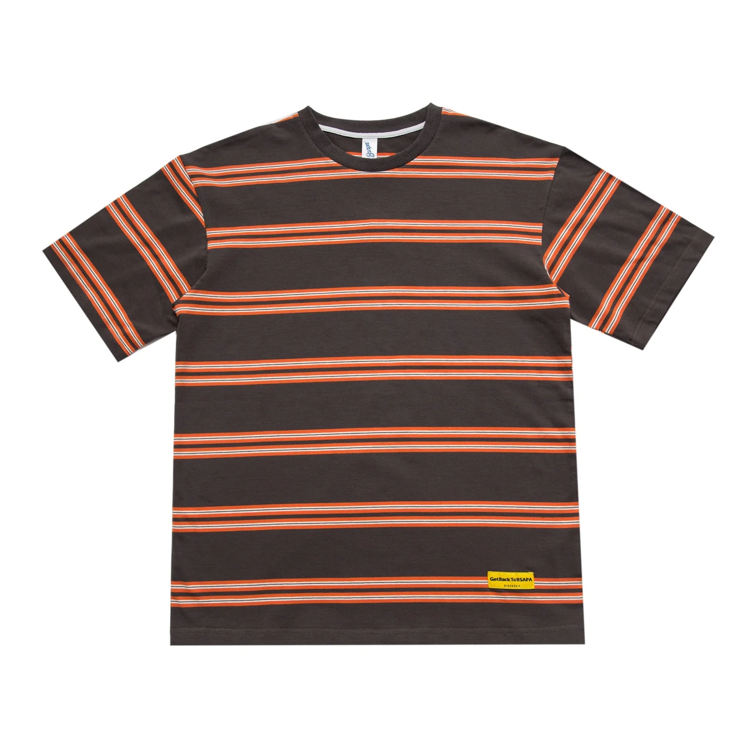 Custom  Bulk Sublimation Cotton Plus Size Short Sleeve Streetwear Essential High Quality  Striped Tshirts