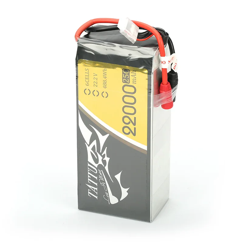  TATTU 22000mAh 22 2 V 6S LiPO батарея Burst 25C для большой нагрузки Multirotor FPV Дрон гексакоптер