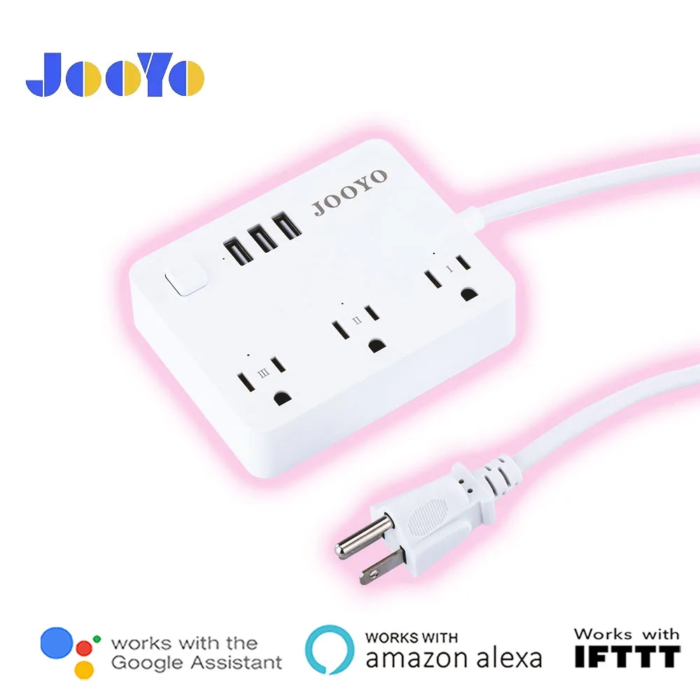 Original 110v Smart Power 3 AC Extender Wifi Smart Power Strip with 3 USB Ports