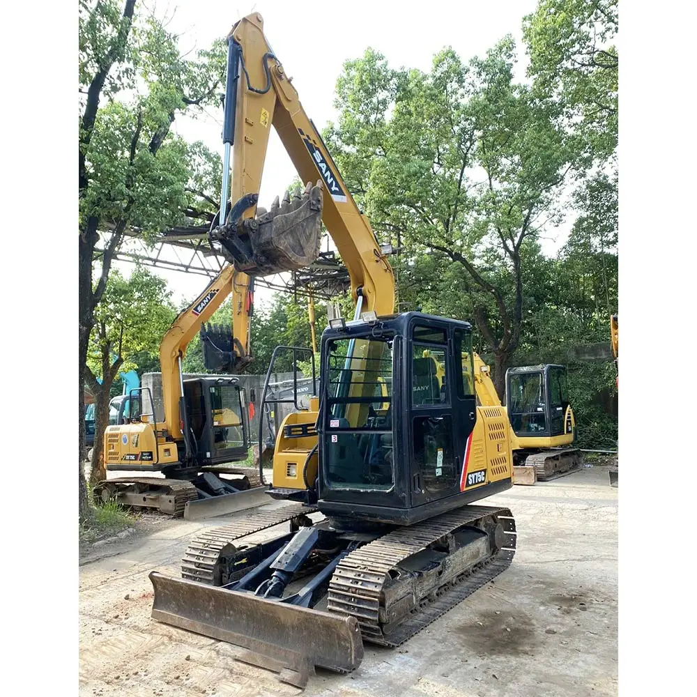 Лидер продаж SY 75 2021 год б/у SY75C экскаватор 7ton Б/у SY215C хорошее