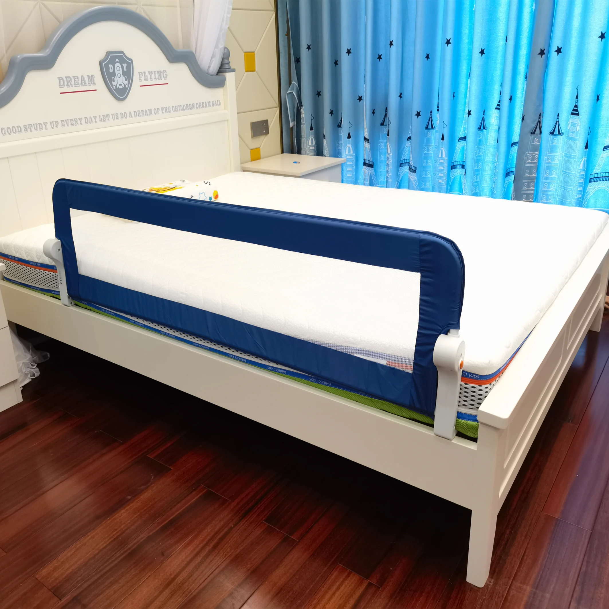 Foldable Child Safety Baby Bed Rail Barrier Fence Bed Side Barrier Guard For Kids Baby Bed Fence