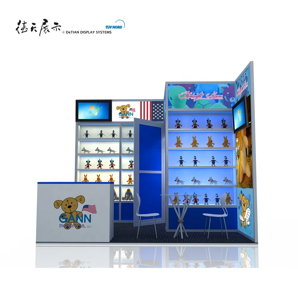 Open 3x3 expo stands, aluminum trade show booth portable exhibition stands design