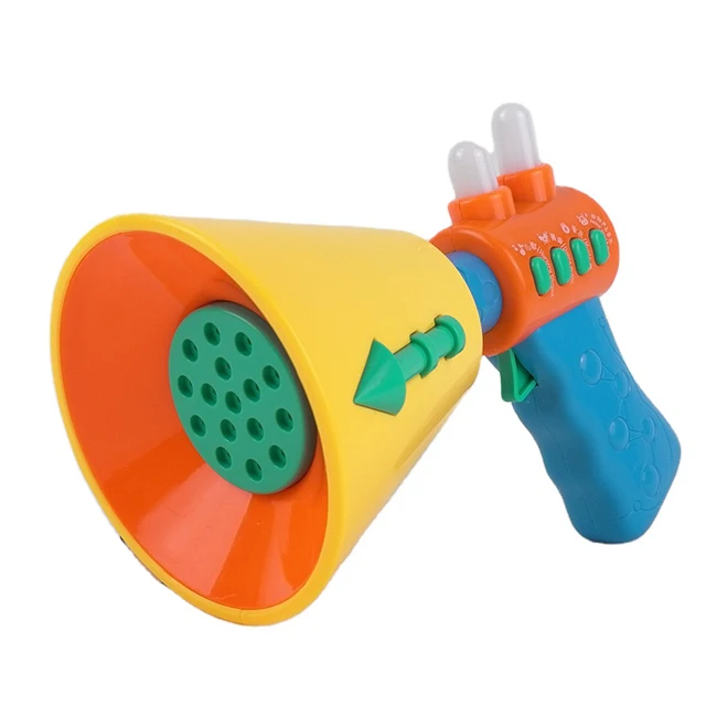 Kids electric loudspeaker megaphone toy early education toys plastic horn toy with music and light