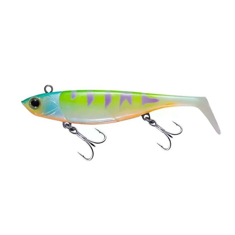 Wholesale Jig Head Soft Lure Long Casting Jig Head Paddle Tail Soft Plastic lure Black Minnow Fishing Lure