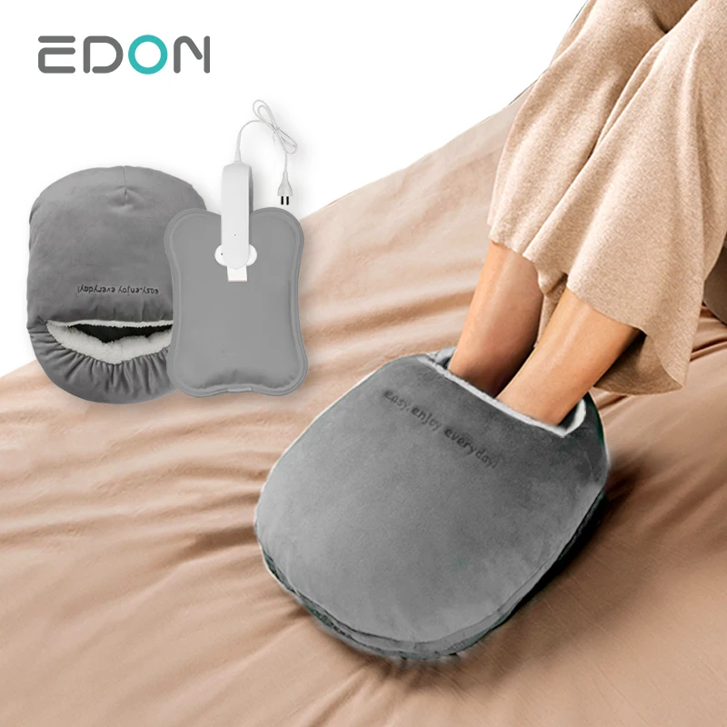 Patented silicone heating wire pvc hot water bottle footmuff snug feet heated foot warmer pad