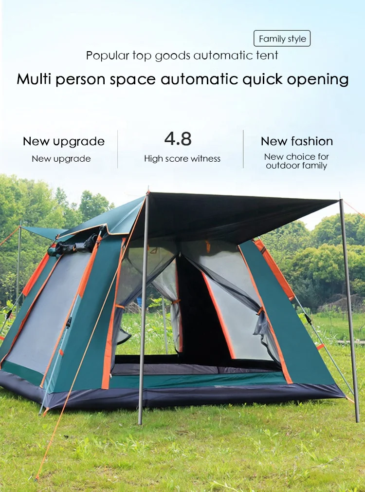 Foldable Automatic Portable Pop Up Family 2X2 3X3 Camping Tents 6 Persons Tent For Outdoor Tents Waterproof Camping