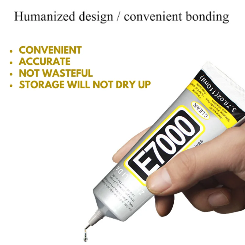 e7000 110ml super glue resin epoxy liquid clear contact fabric glue tube diy decorative arts craft repair plush toy ceramics