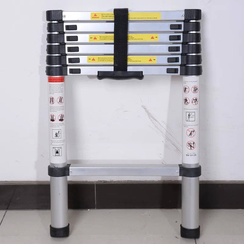 Customized aluminum step ladder Telescopic Extension Retractable Folding Stairs Ladder