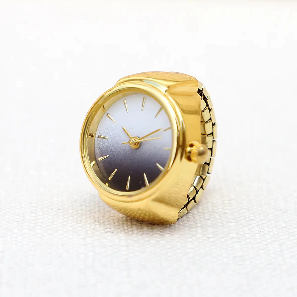 Fashion Ring Watch 2024 New Design Adjustable Quartz Dial Mini finger Ring Watch  For Women Men