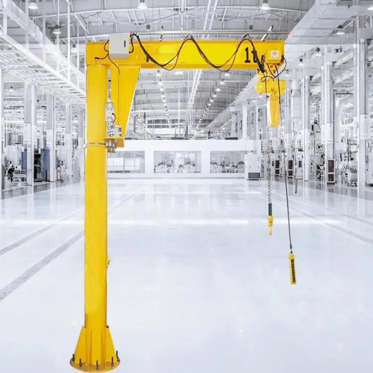 5t Jib Cranes Workshop 360 Degree Floor Mounted Jib Crane with Wheels for Sale